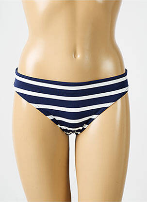Bas de maillot de bain effet matière satinée culotte bleu PRIMADONNA femme
