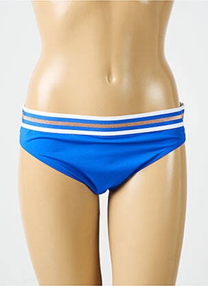 Bas de maillot de bain effet matière satinée culotte bleu LISE CHARMEL femme