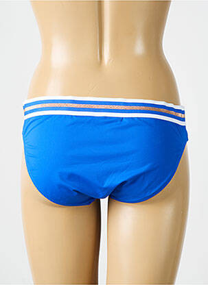 Bas de maillot de bain effet matière satinée culotte bleu LISE CHARMEL femme