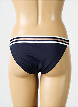 Bas de maillot de bain effet matière satinée culotte bleu fonce LISE CHARMEL femme