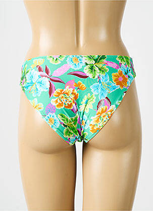 Bas de maillot de bain imprimé fleurs culotte vert ANTIGEL femme