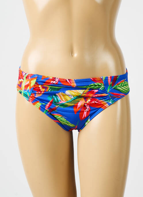 Bas de maillot de bain imprimé fleurs culotte bleu PRIMA DONNA femme