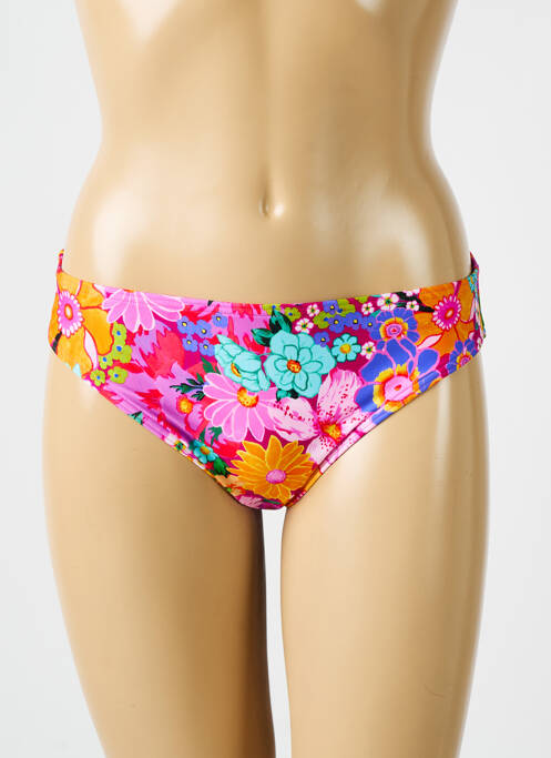 Bas de maillot de bain imprimé fleurs culotte rose PRIMADONNA femme