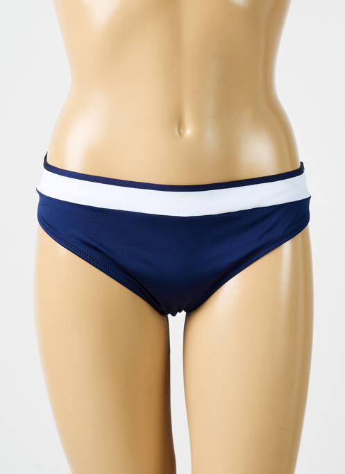 Bas de maillot de bain effet matière satinée culotte bleu ANTIGEL femme