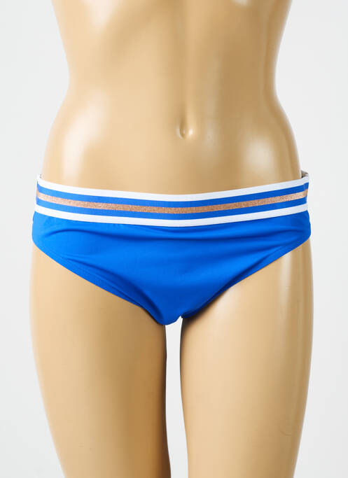 Bas de maillot de bain effet matière satinée culotte bleu LISE CHARMEL femme