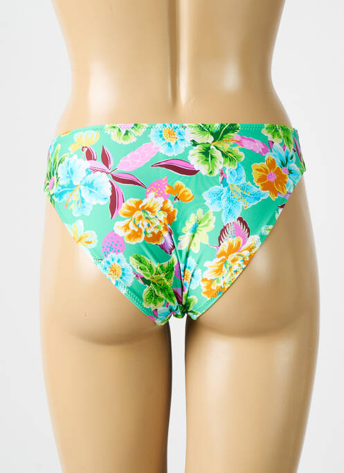 Bas de maillot de bain imprimé fleurs culotte vert ANTIGEL femme
