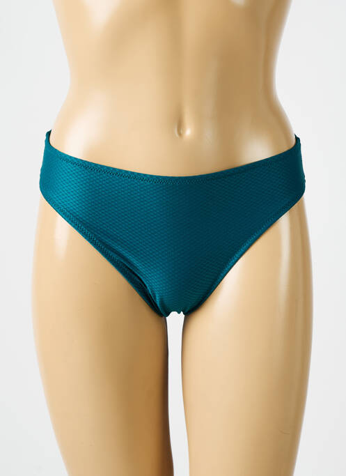 Bas de maillot de bain effet matière satinée culotte bleu ANTIGEL femme
