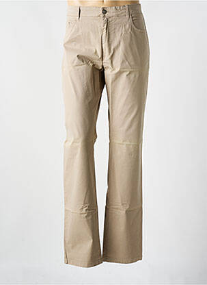 Pantalon droit tissage popeline taille normale beige EDEN PARK homme