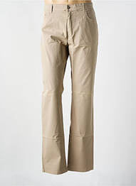Pantalon droit tissage popeline taille normale beige EDEN PARK homme