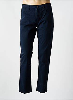 Pantalon chino stretch taille normale bleu IZAC homme