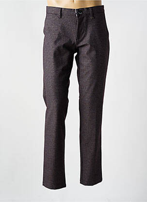 Pantalon chino tissage chiné taille normale violet IZAC homme