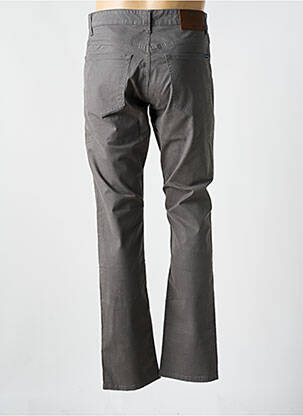 Pantalon droit tissage popeline taille normale gris EDEN PARK homme