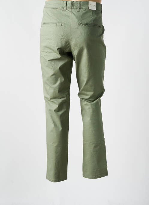 Pantalon chino bio taille normale vert SELECTED homme