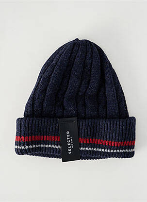 Bonnet stretch bleu SELECTED homme