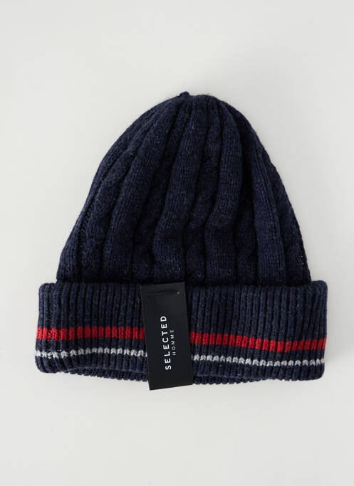 Bonnet bleu SELECTED pour homme