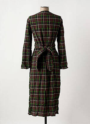 Robe mi-longue manches longues manches longues marron NICE THINGS femme