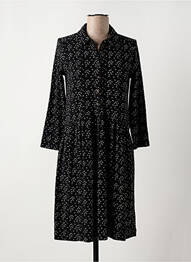 Robe mi-longue imprimé fantaisie manches longues noir WHITE STUFF femme