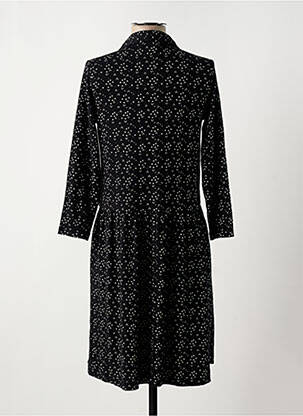 Robe mi-longue imprimé fantaisie manches longues noir WHITE STUFF femme