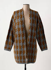 Gilet manches longues marron NICE THINGS pour femme seconde vue