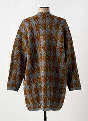 Gilet manches longues marron NICE THINGS pour femme seconde vue