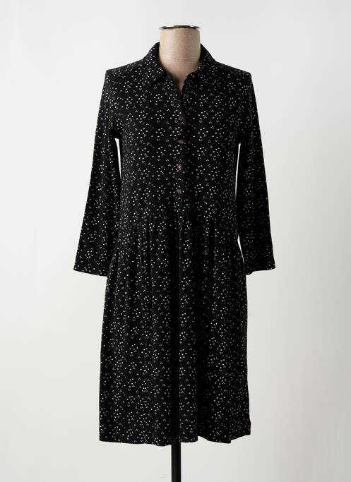Robe mi-longue imprimé fantaisie manches longues noir WHITE STUFF femme