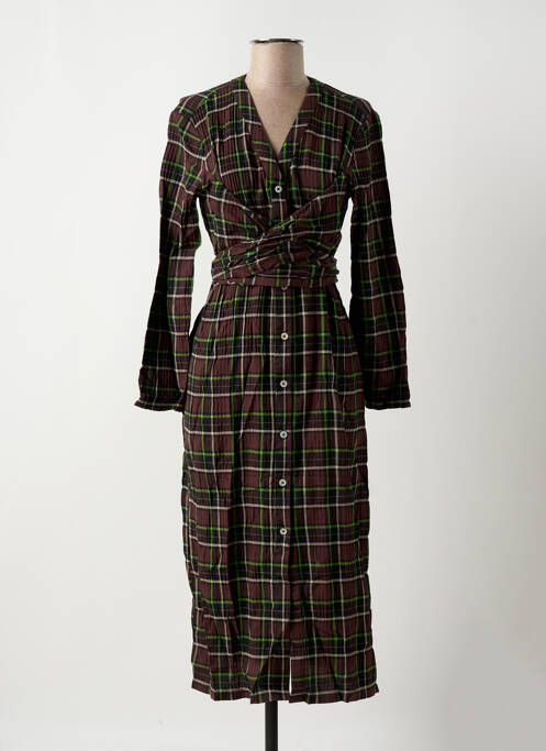 Robe mi-longue marron NICE THINGS pour femme