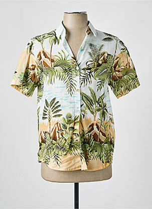 Chemise manches courtes imprimé tie and dye vert MUSY MUSE homme