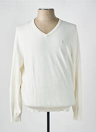 Pull col v manches longues beige VICOMTE ARTHUR homme