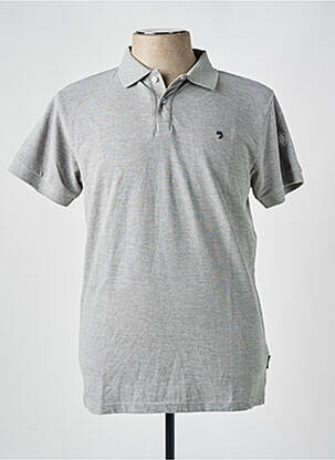 Polo tissage chiné manches courtes gris J&JOY homme