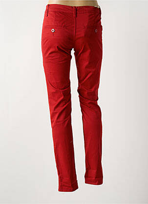 Pantalon slim tissage popeline taille normale rouge LEEYO JEANS femme