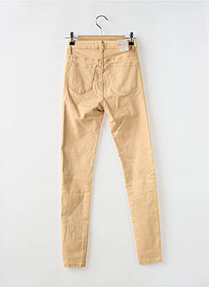 Pantalon slim tissage popeline taille normale beige ESTEE BROWN femme