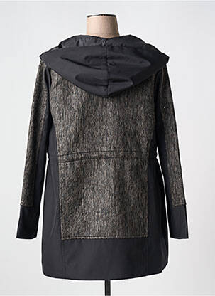 Manteau court capuche a capuche gris EVER SASSY femme