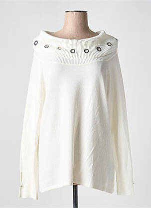 Pull coupe cintrée manches longues beige MARBLE femme
