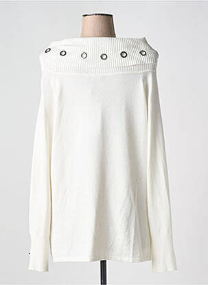 Pull coupe cintrée manches longues beige MARBLE femme