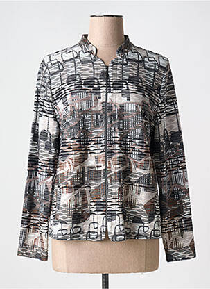 Veste casual coupe cintrée gris FRANK WALDER femme