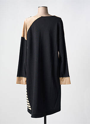 Robe mi-longue manches longues manches longues noir ELISA CAVALETTI femme