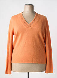 Pull coupe cintrée manches longues orange FUEGO WOMAN femme