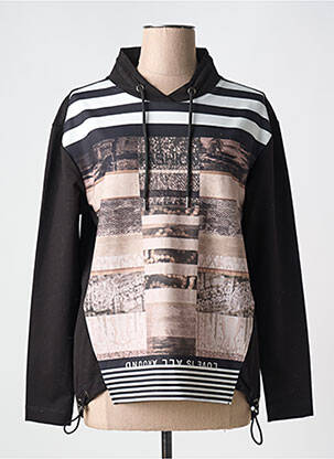 Sweat-shirt tissage jersey manches longues noir TUZZI femme