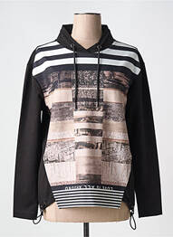 Sweat-shirt tissage jersey manches longues noir TUZZI femme