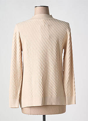 Pull coupe cintrée manches longues beige SCORZZO femme