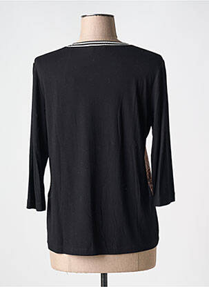 Pull coupe cintrée manches 3/4 noir TUZZI femme