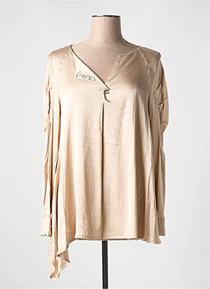 Blouse manches longues manches longues beige ELISA CAVALETTI femme