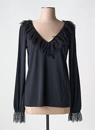 Top tissage jersey manches longues noir MARC AUREL femme