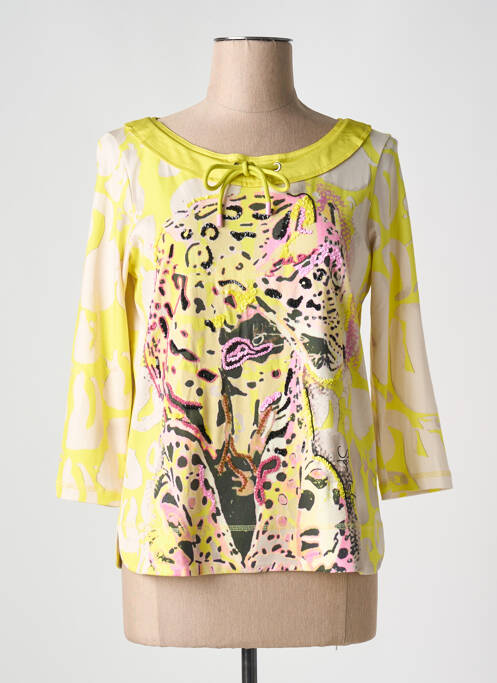 T-shirt stretch manches 3/4 jaune SPORTALM femme
