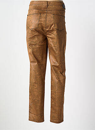 Pantalon slim stretch taille normale marron EVA KAYAN femme