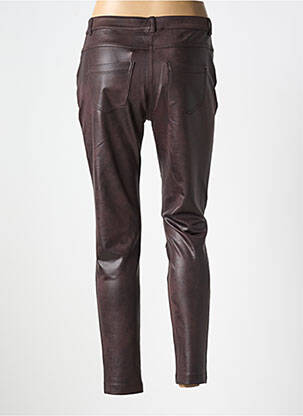 Pantalon slim stretch taille normale marron EVA KAYAN femme