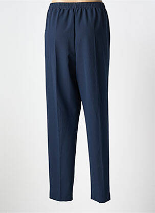 Pantalon droit tissage crêpe taille haute bleu GRIFFON femme