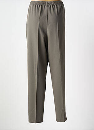 Pantalon droit taille élastique taille normale vert GRIFFON femme