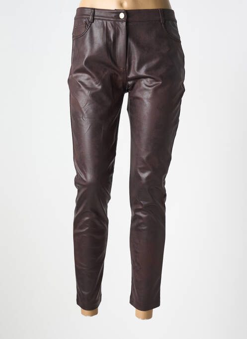 Pantalon slim marron EVA KAYAN pour femme