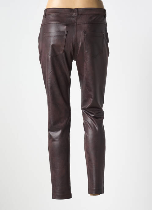 Pantalon slim marron EVA KAYAN pour femme